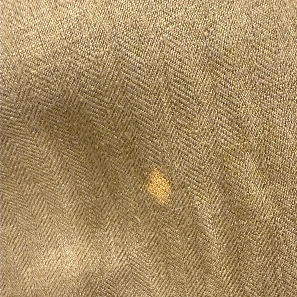 Free People paper bag high waisted Brown Pants 100% linen cuffed hem large - Picture 12 of 12